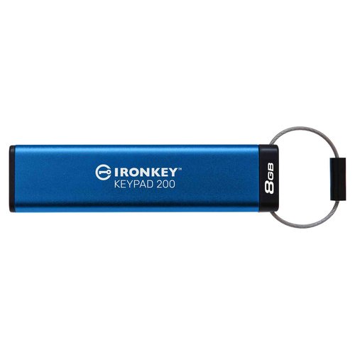 Grosbill Clé USB Kingston 8GB IRONKEY KEYPAD 200 AES-256