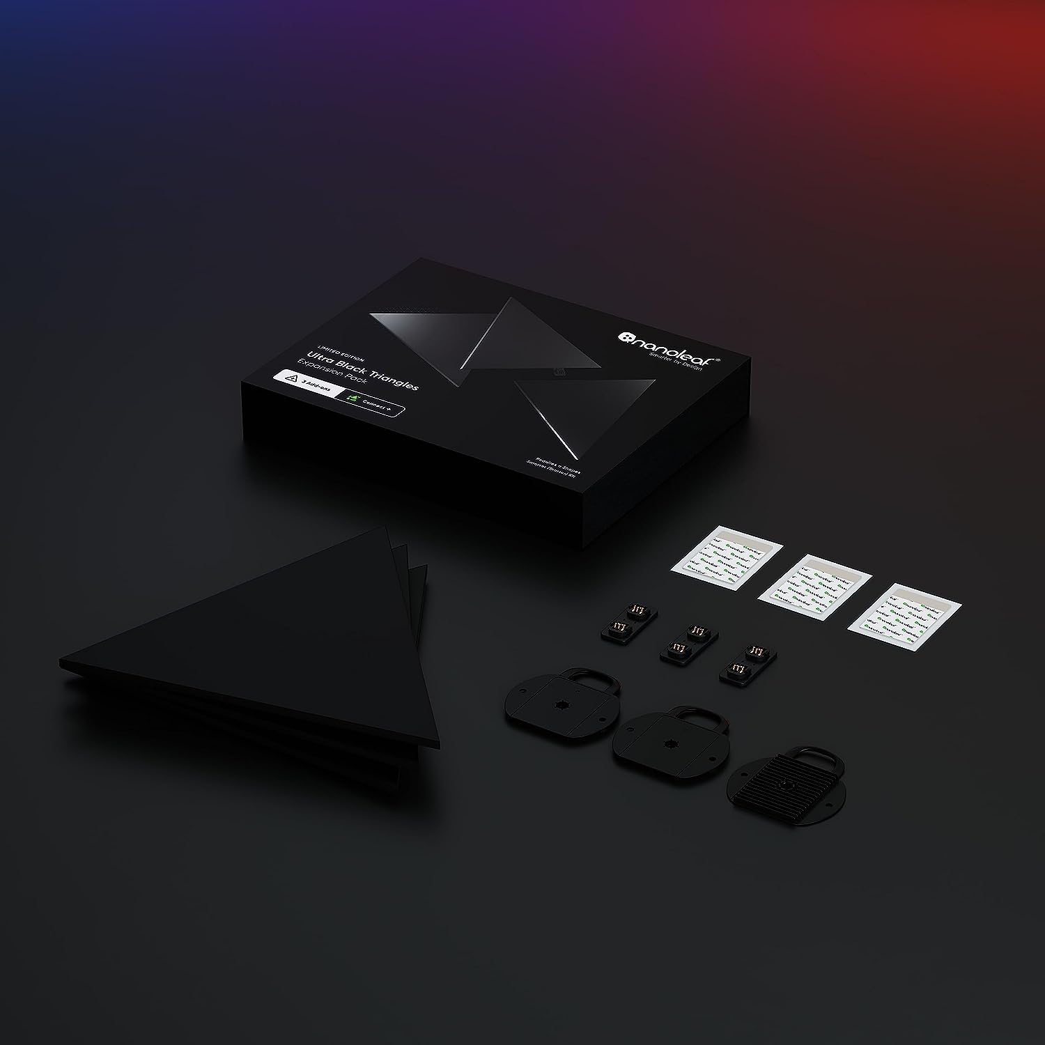 Nanoleaf Shapes Black Triangles Pack Expansion - 3 pièces (NL47-0101TW-3PK) - Achat / Vente Objet connecté / Domotique sur grosbill-pro.com - 1