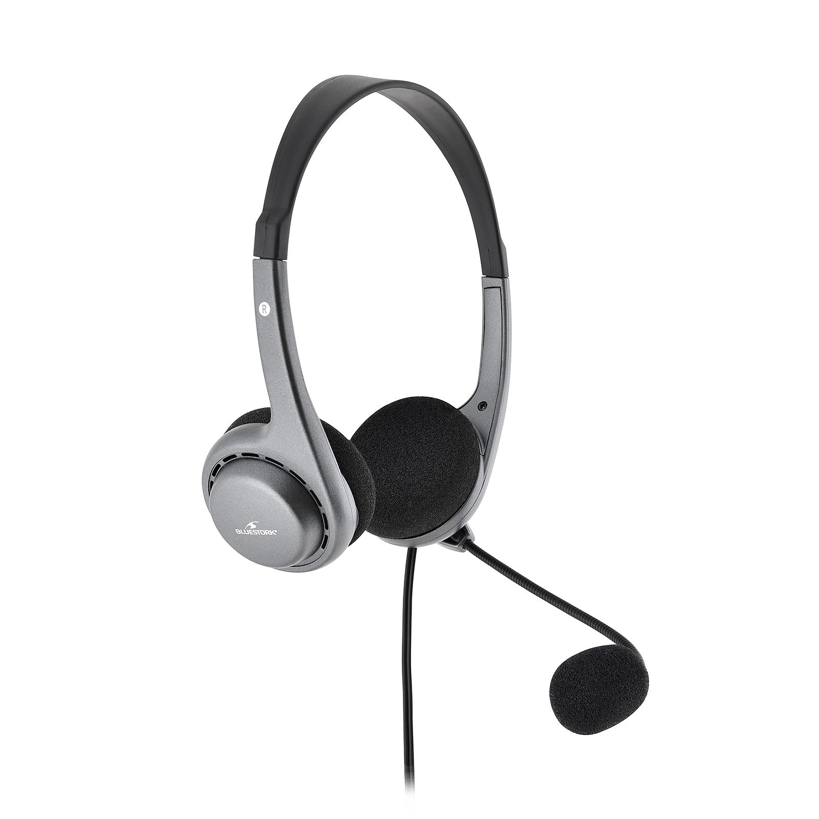 Bluestork MC101 Stereo Gris - Micro-casque - grosbill-pro.com - 2