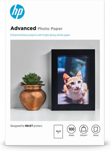 HP Paper Photo/Adv Glossy 10x15 bdl 100s - Achat / Vente sur grosbill-pro.com - 0