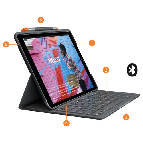 Slim Folio for iPad 7th Gen Graphite FR - Achat / Vente sur grosbill-pro.com - 8