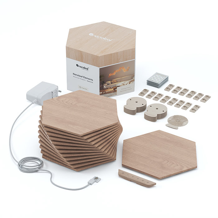 Nanoleaf Elements Hexagons Starter Kit - 7 pièces  (NL52-K-7002HB-7PK) - Achat / Vente Objet connecté / Domotique sur grosbill-pro.com - 5