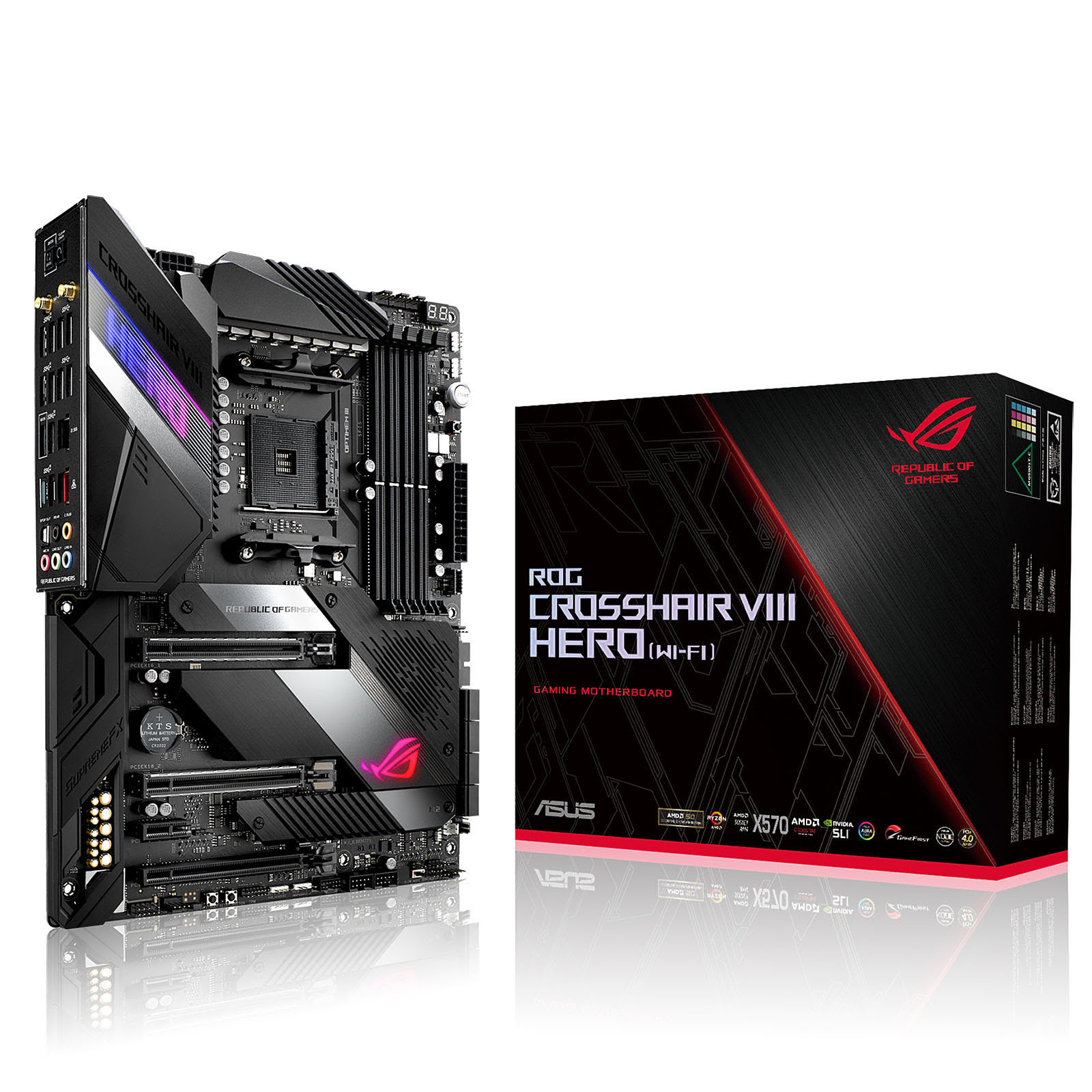 Asus ROG CROSSHAIR VIII HERO(WI-FI) ATX  - Carte mère Asus - 0