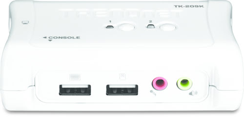 Grosbill Commutateur et splitter TrendNet TK-209K - KVM Commut. 2 ports USB + Audio (+cable)