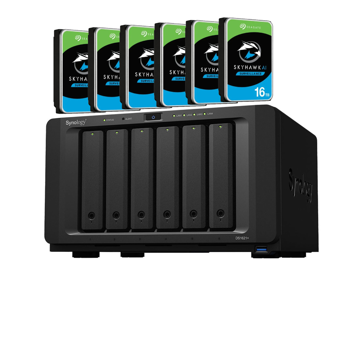 Synology Kit surveillance - DS1621+ avec 6 disques de 16To - Serveur NAS - 0