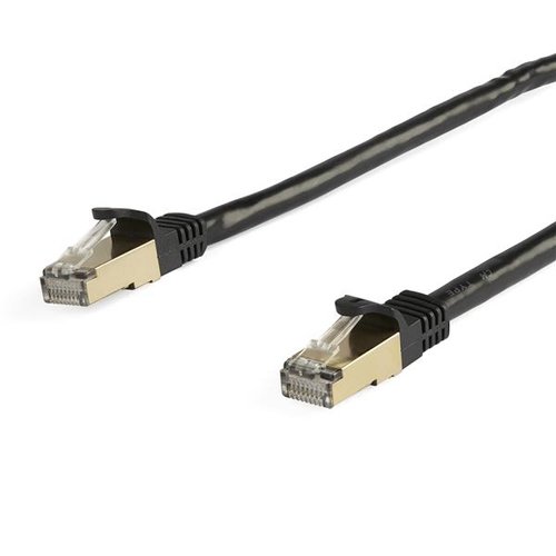 Cable - Black CAT6a Ethernet Cable 5m - Connectique TV/Hifi/Video - 0