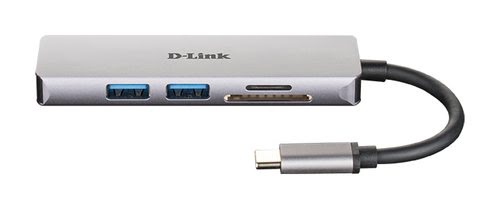 D-Link 5 ports - USB-C vers HDMI/USB/Micro SD/SD - Hub D-Link - 1