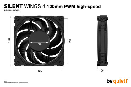 Be Quiet! SILENT WINGS 4 120mm PWM High-speed - Ventilateur boîtier - 4