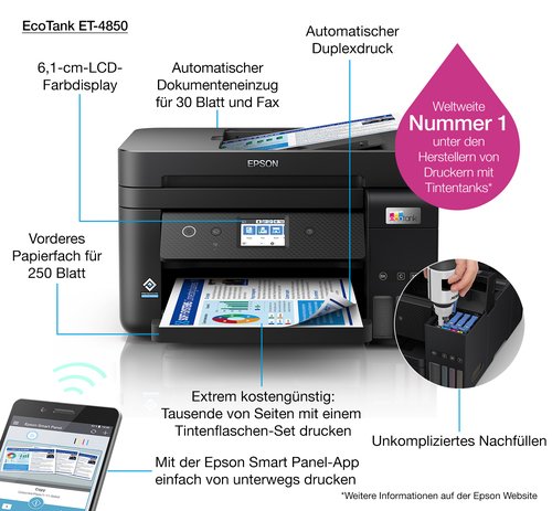 Imprimante Epson EcoTank ET-4850 - grosbill-pro.com - 19