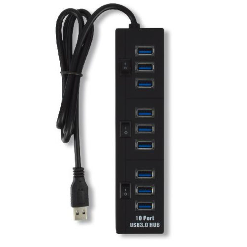 USB 3.0 hub 10 ports avec switches - MCL Samar - 4