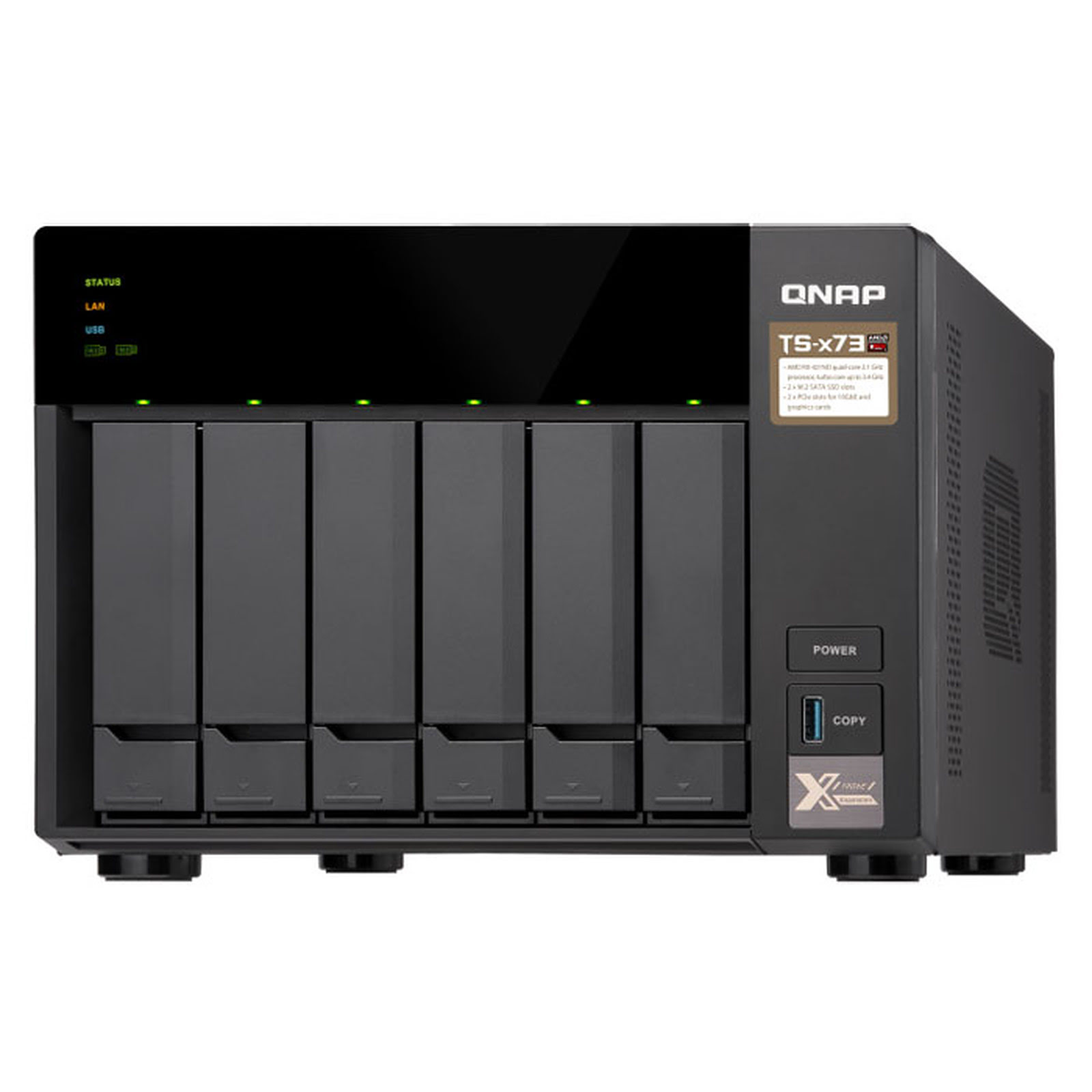 Qnap TS-673-8G - 6 HDD - Serveur NAS Qnap - grosbill-pro.com - 3