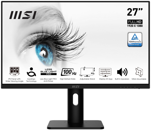 Grosbill Ecran PC MSI PRO MP273AP 27" FHD/100Hz/1ms/IPS/Pivot/Adap Sync