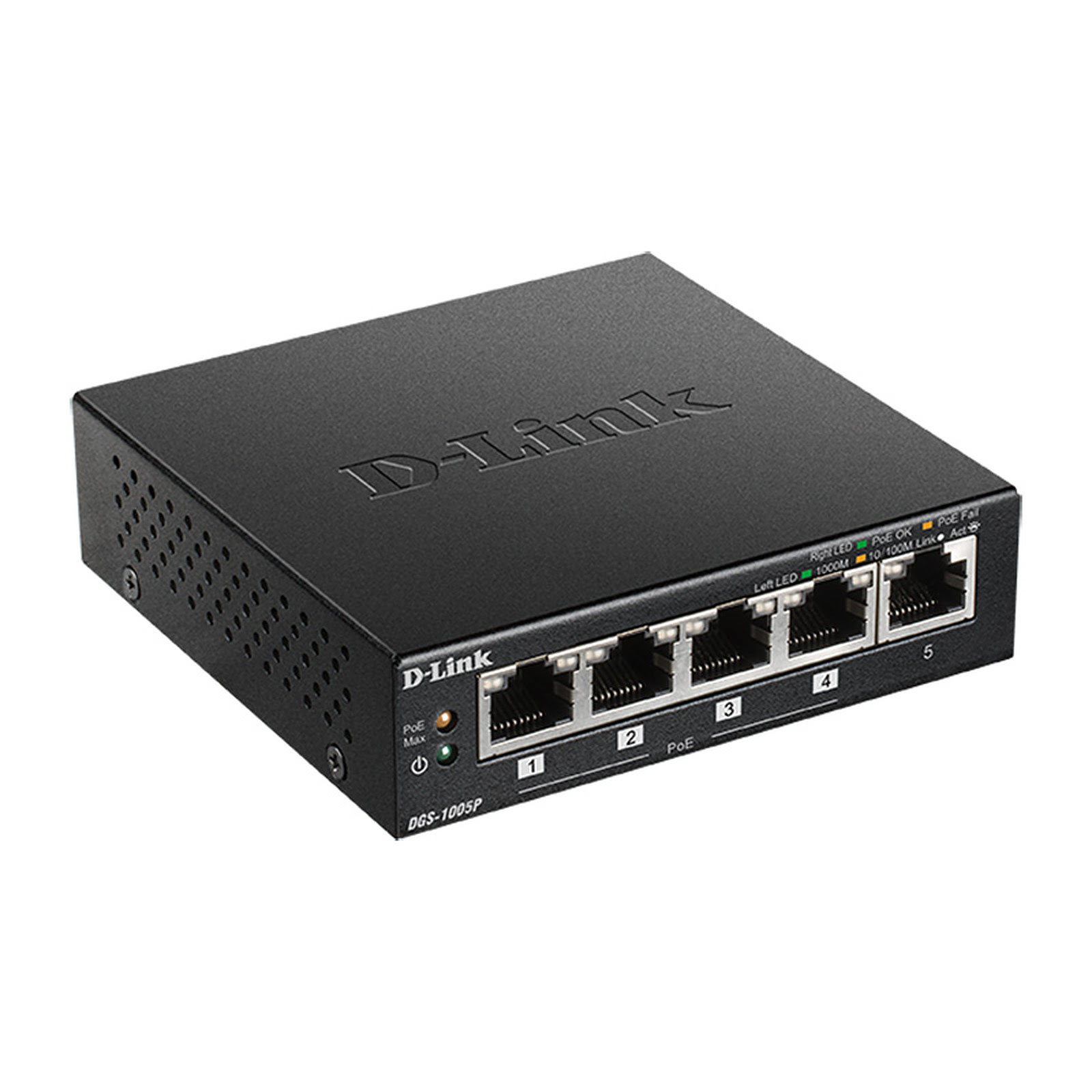 Switch D-Link 5 Ports 10/100/1000Mbps DGS-1005P (4 POE) - 2