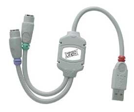 Adaptateur USB à 2 ports PS2 - Connectique PC - grosbill-pro.com - 0