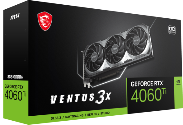 MSI GeForce RTX 4060 Ti VENTUS 3X E 8G OC  - Carte graphique MSI - 0