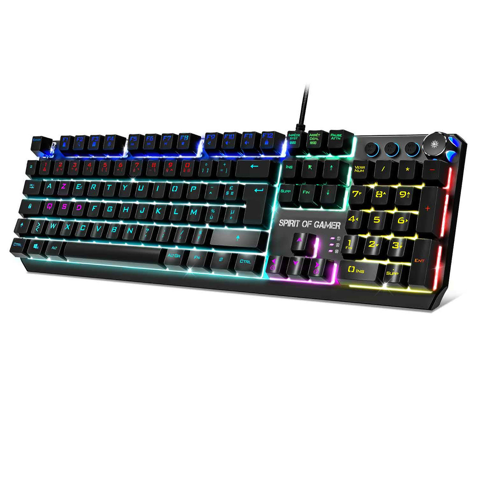 Clavier Filaire Led Rgb Xpert-K500 - Spirit Of Gamer pas cher