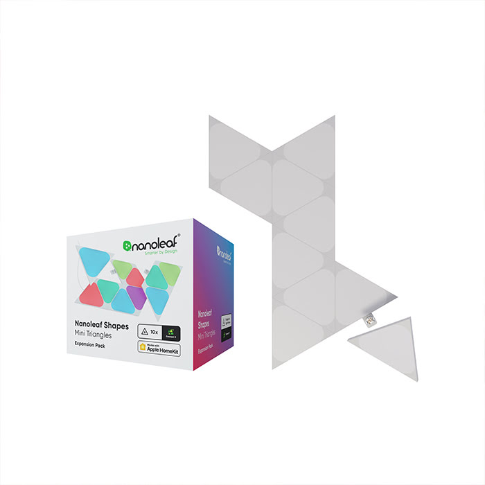 Nanoleaf Shapes Mini Triangles Pack Expansion - 10 pièces (NL48-1001TW-10PK) - Achat / Vente Objet connecté / Domotique sur grosbill-pro.com - 3