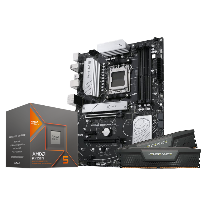 PRIME B650-PLUS + R5 8600G + Vengeance Black 2x16 - grosbill-pro.com - 0