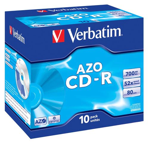 Grosbill Consommable stockage Verbatim CD-R/700MB 80Min 52x SupAZO JC 10pk