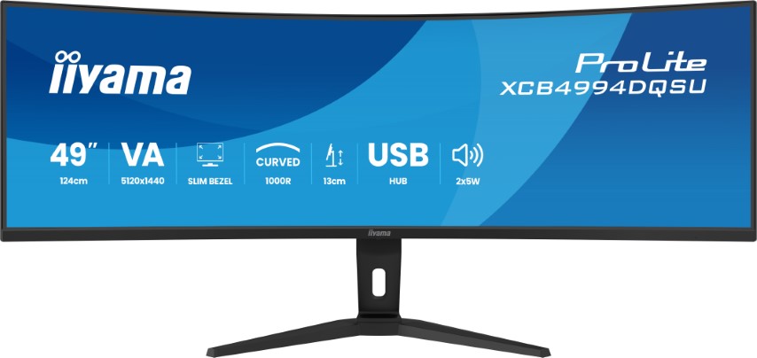 49" CURVE DQHD/120hz/VA/USB-C/HUB/HP/Adapt Sync