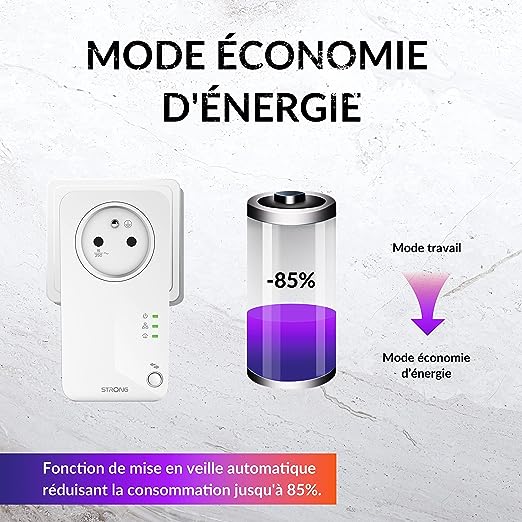 Strong PL600TRIFRV2 (600Mbps) - Pack de 3  - Adaptateur CPL - 4