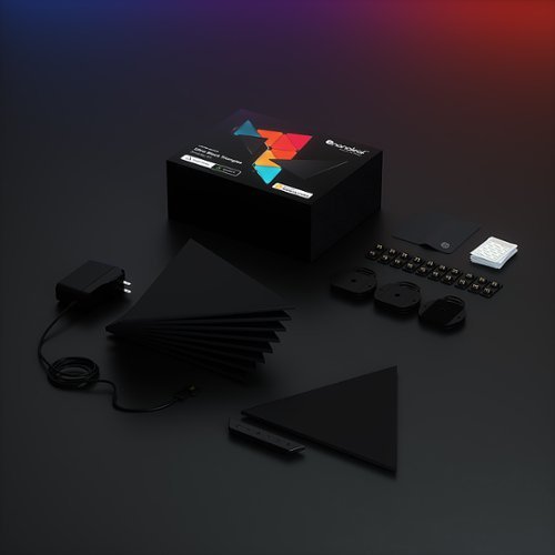 Nanoleaf Shapes Black Triangles Starter Kit - 9 pièces (NL47-0102TW-9PK) - Achat / Vente Objet connecté / Domotique sur grosbill-pro.com - 4