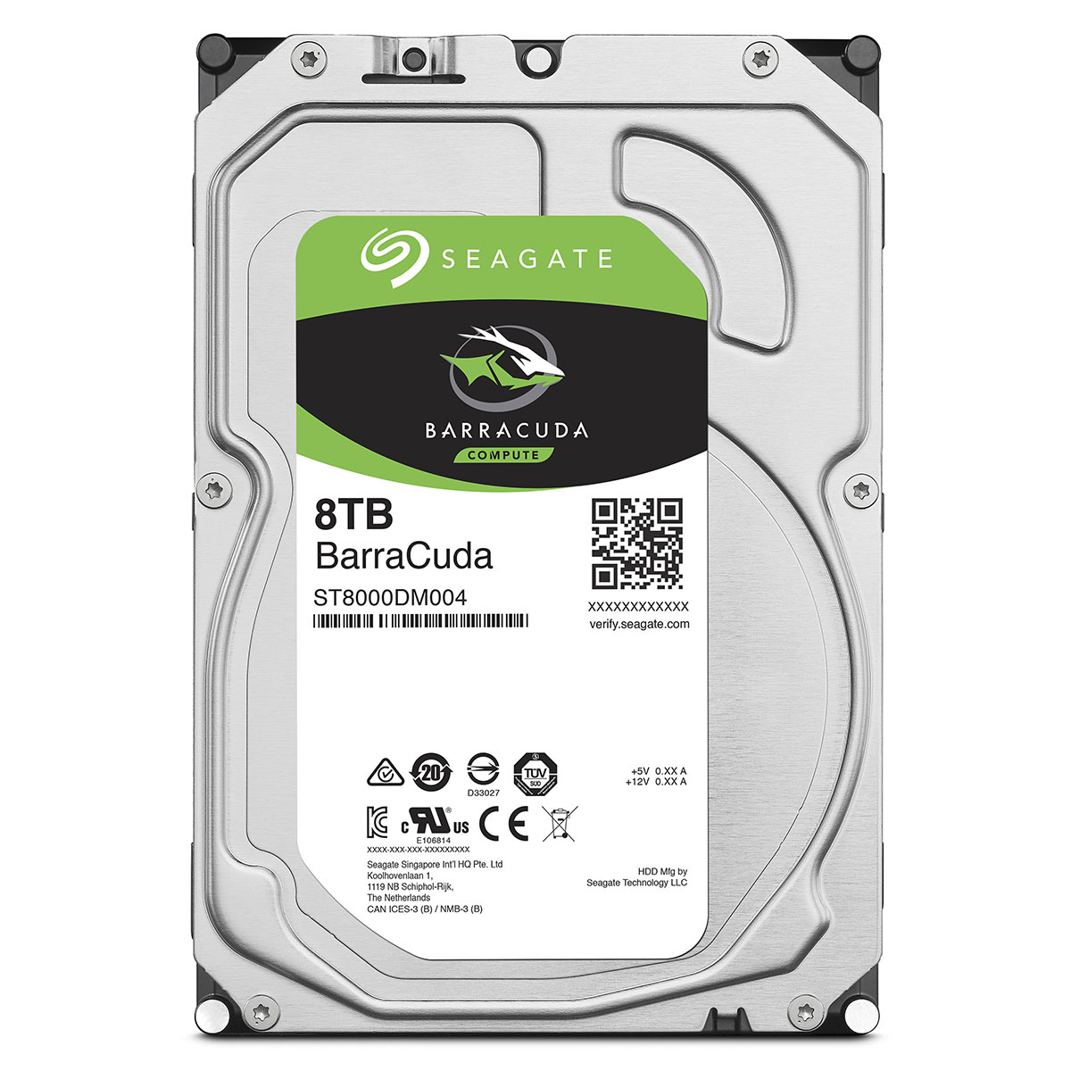 Seagate 8To SATA III 256Mo Barracuda ST8000DM004 - Disque dur 3.5" interne - 3