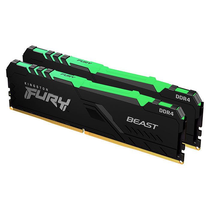 Kingston Fury Beast RGB 32Go (2x16Go) DDR4 3200MHz - Mémoire PC Kingston sur grosbill-pro.com - 0