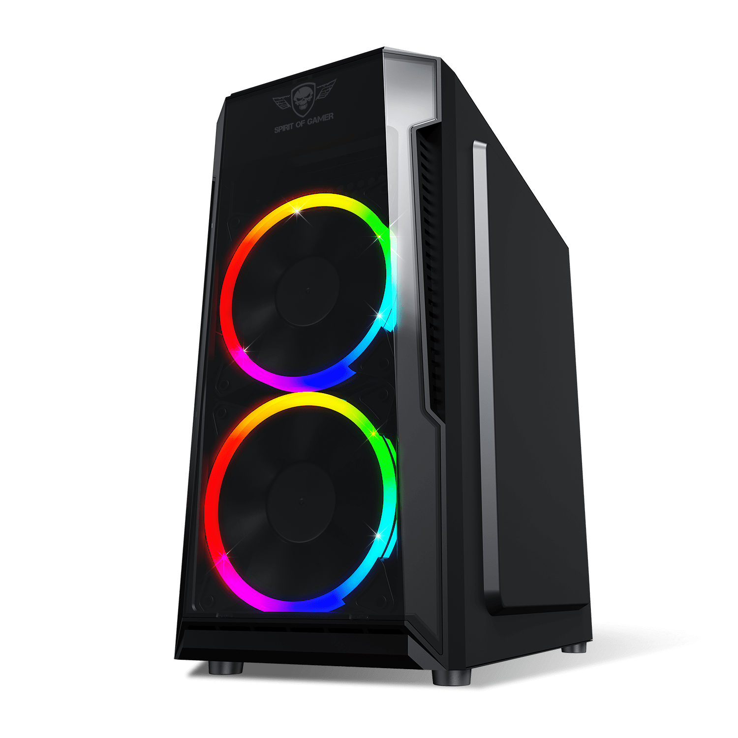 SPIRIT OF GAMER - CLONE III Boitier PC Gamer RGB Blanc Compatible