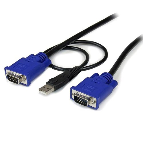 Grosbill Commutateur et splitter StarTech 6 ft 2-in-1 Ultra Thin USB KVM Cable