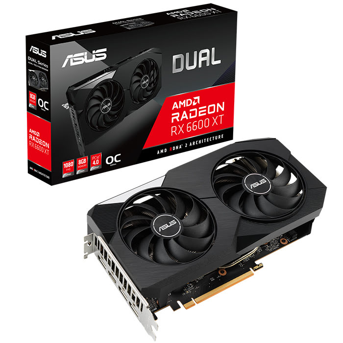 Asus DUAL-RX6600XT-O8G  - Carte graphique Asus - grosbill-pro.com - 0