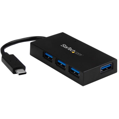 Grosbill Switch StarTech Hub USB C 4 Port - C to A - Power Adapt