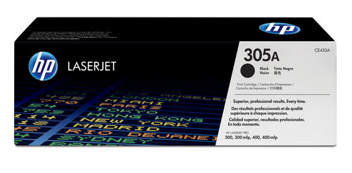 Toner 305A Noir CE410A pour imprimante Laser HP - 0