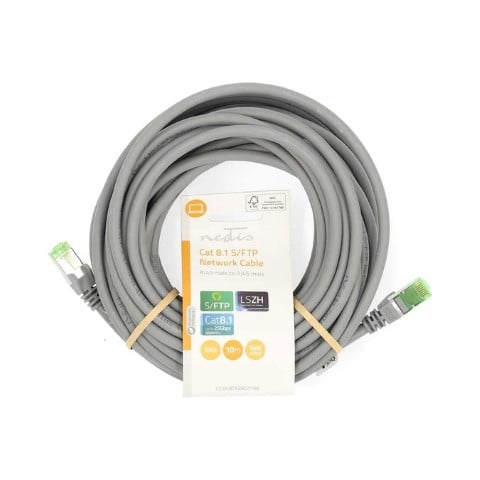 Nedis Câble RJ45 Cat8.1 S/FTP - 10m - Gris