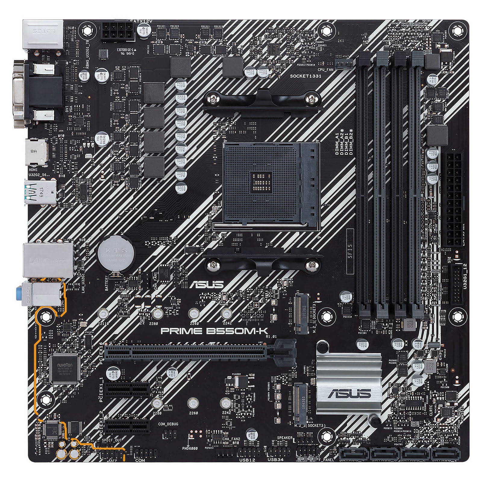 Asus PRIME B550M-K Micro-ATX  - Carte mère Asus - grosbill-pro.com - 4