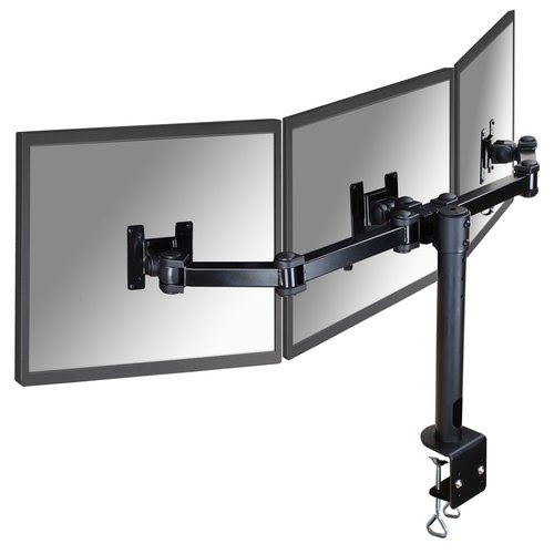 Grosbill Accessoire écran NewStar Desk Mount 3xScreen 10-21" Clamp BLACK