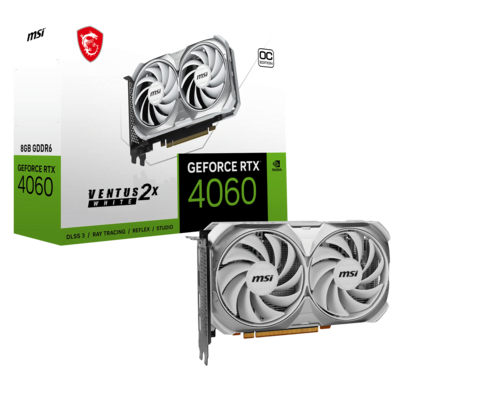 MSI GeForce RTX 4060 VENTUS 2X WHITE 8G OC  - Carte graphique MSI - 0