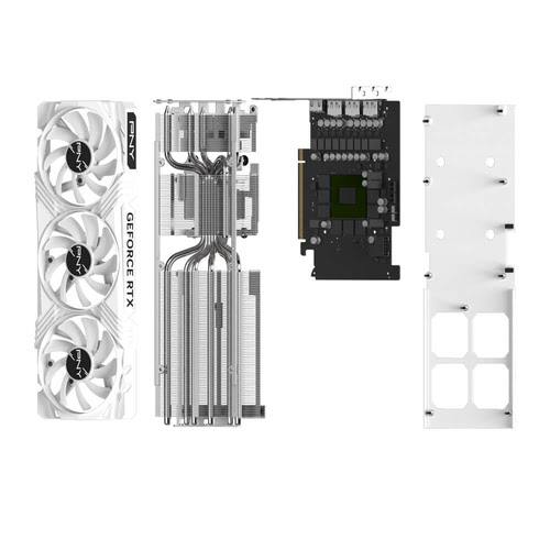 PNY RTX 4070 Ti 12GB VERTO Triple Fan Blanc Edition - Carte graphique - 10