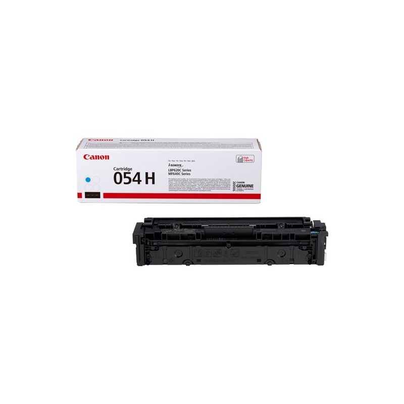 Toner Cyan 054H 2300 Pages - 3027C002 pour imprimante Laser Canon - 0