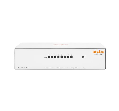 Grosbill Switch HP Aruba Instant On 1430 8G - 8 (ports)/10/100/1000/Sans POE/Non manageable