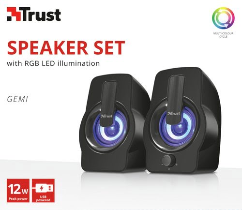 GEMI RGB 2.0 SPEAKER SET BLACK - Achat / Vente sur grosbill-pro.com - 7