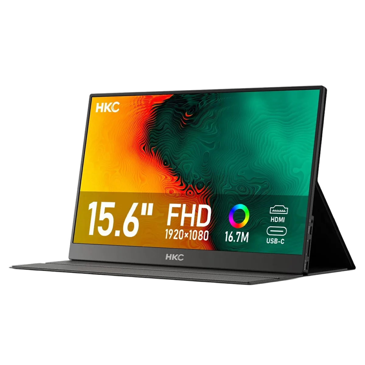 HKC V16 - 15.6" FHD 2x USB-C HDMI HP avec Cover — vue 1