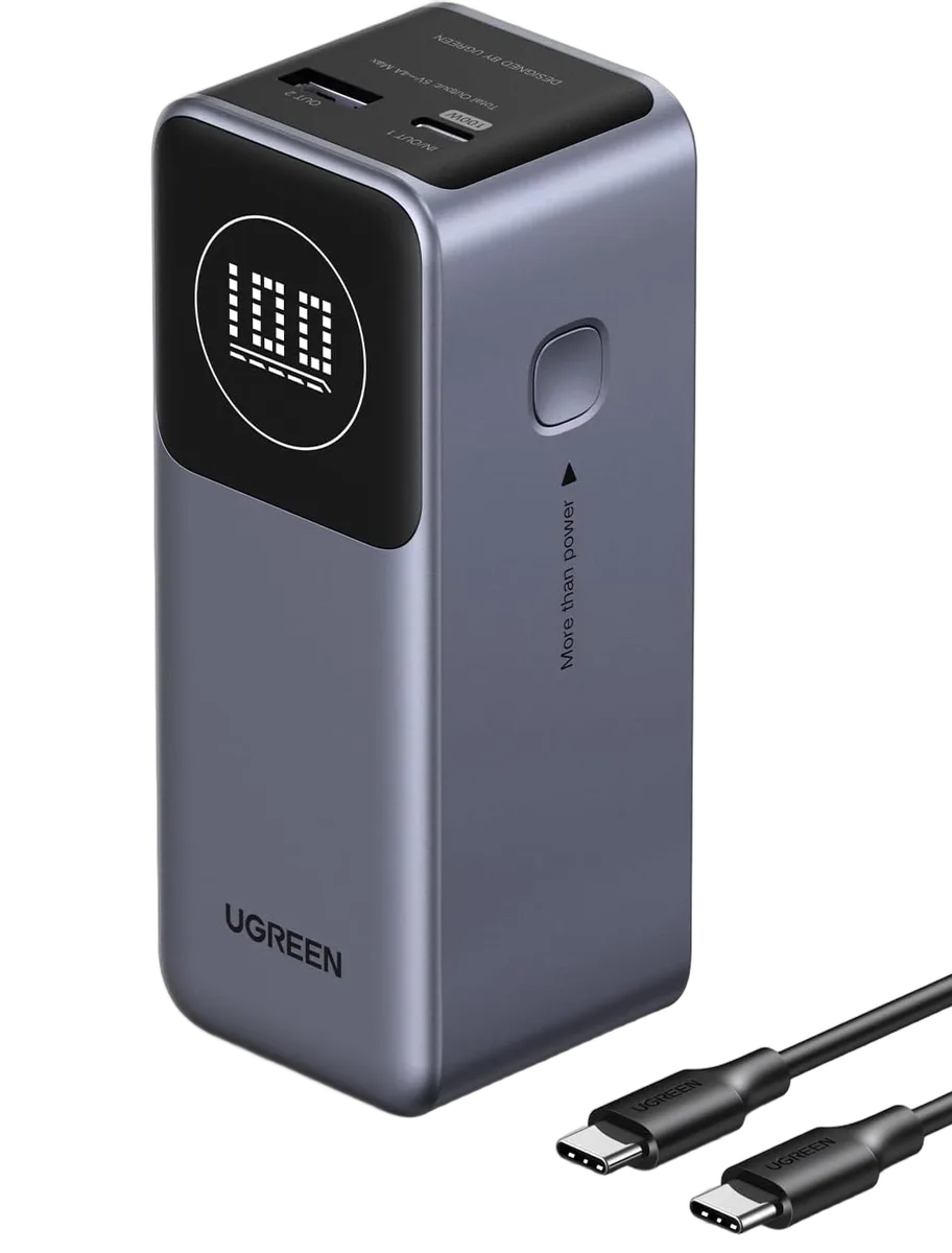 UGREEN PowerBank USB-C/USB-A - 12000mAh - 100W - Gris — vue 1