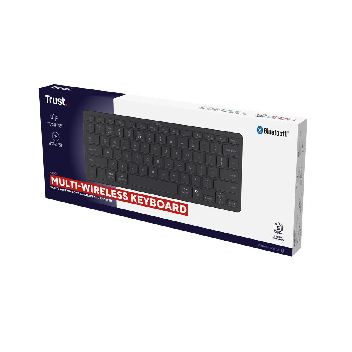 Trust Nado II - Membrane - Sans-Fil - Noir — vue 3