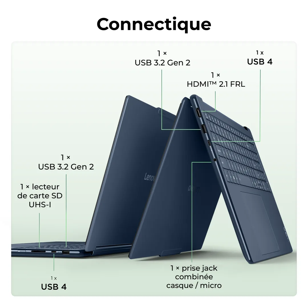 Lenovo Yoga 9 2-in-1 16N1X11 - 16" 2.8K OLED 120Hz RTX Spark N1X PRO 650 32Go 1To W11 — vue 4