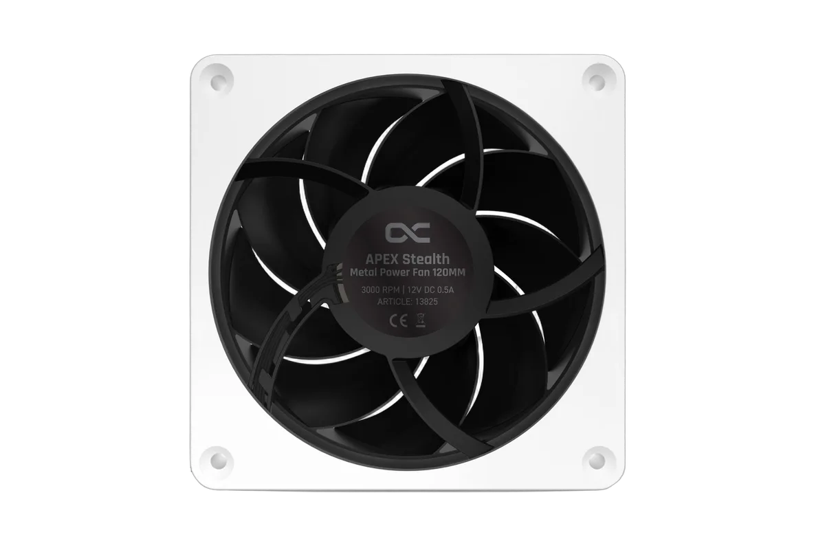 Alphacool Apex Stealth Metal 120mm - 3000rpm Blanc — vue 2