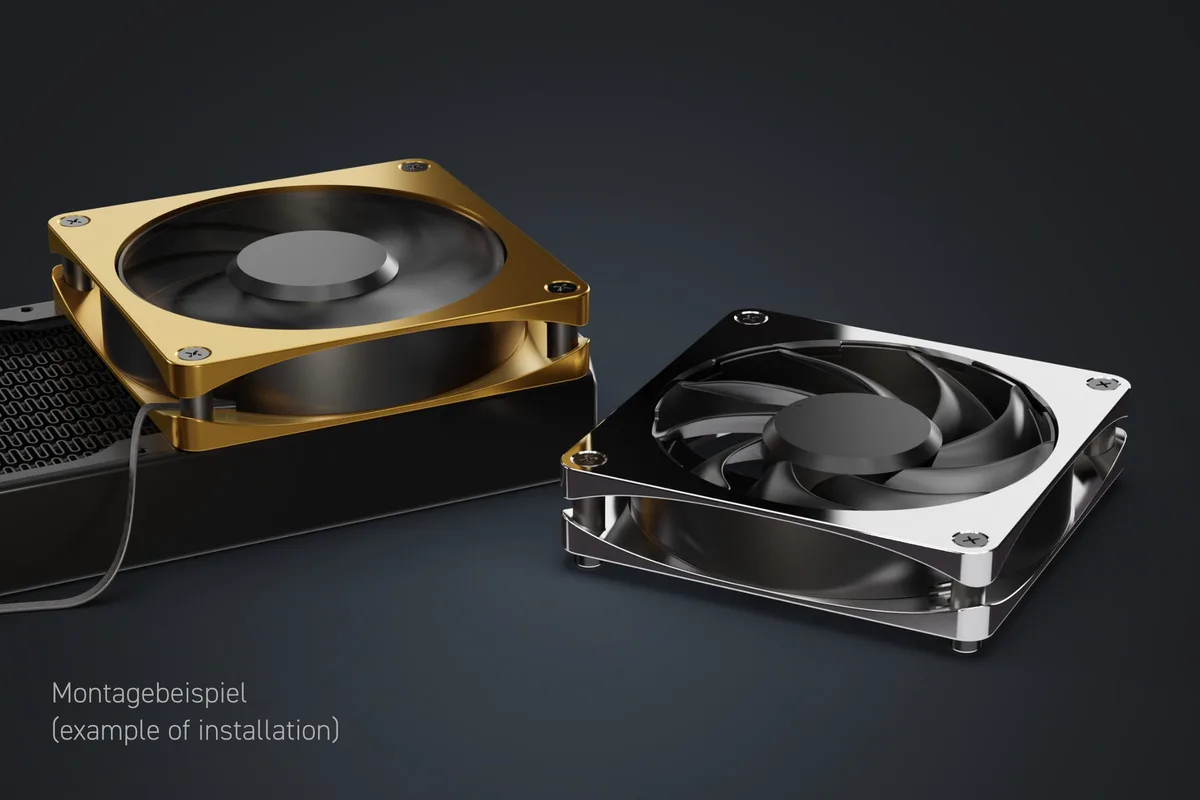 Alphacool Apex Stealth Metal 120mm - 3000rpm Chrome — vue 8