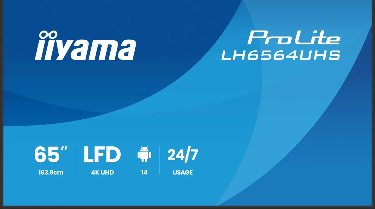 Iiyama LH6564UHS-B1AG - 65" 4K VA 6.5ms Android 14 OS iiShare Wifi — vue 1