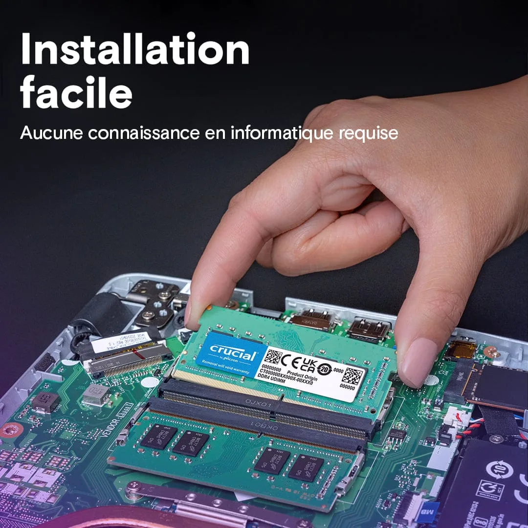 Crucial CT16G4SFRA32AT 16Go (1x16Go) SO-DDR4 3200MHz OEM — vue 5
