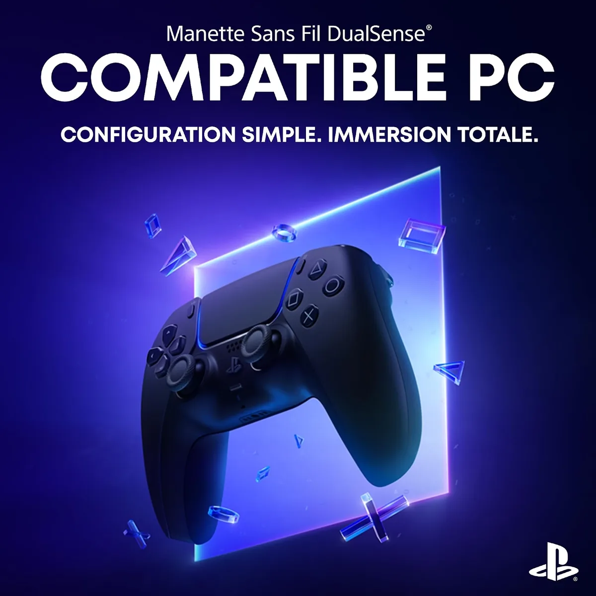 Sony Manette DualSense Midnight Black - PC/PS5/Mac/Mobile — vue 3